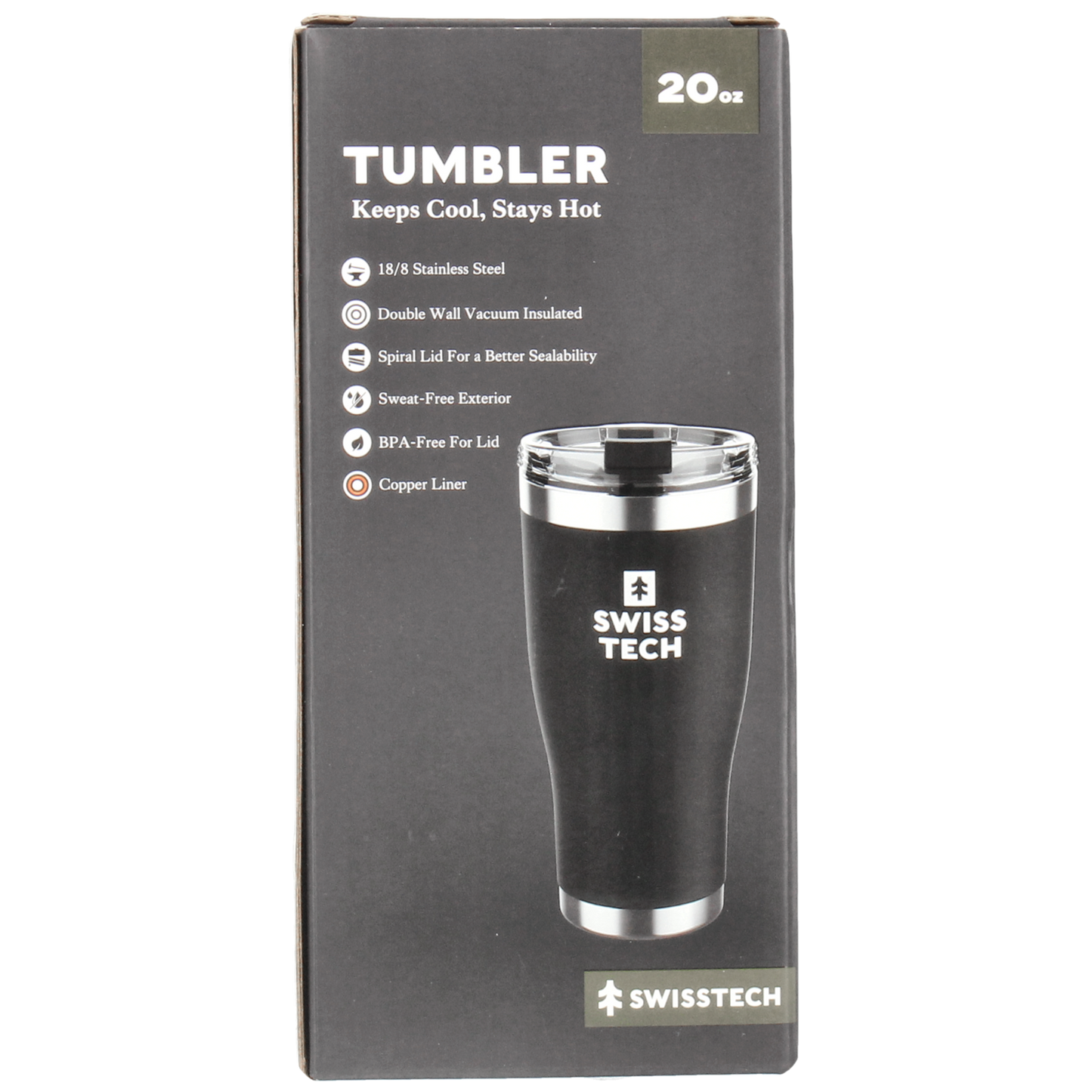 Termokop, 591 ml - Sort