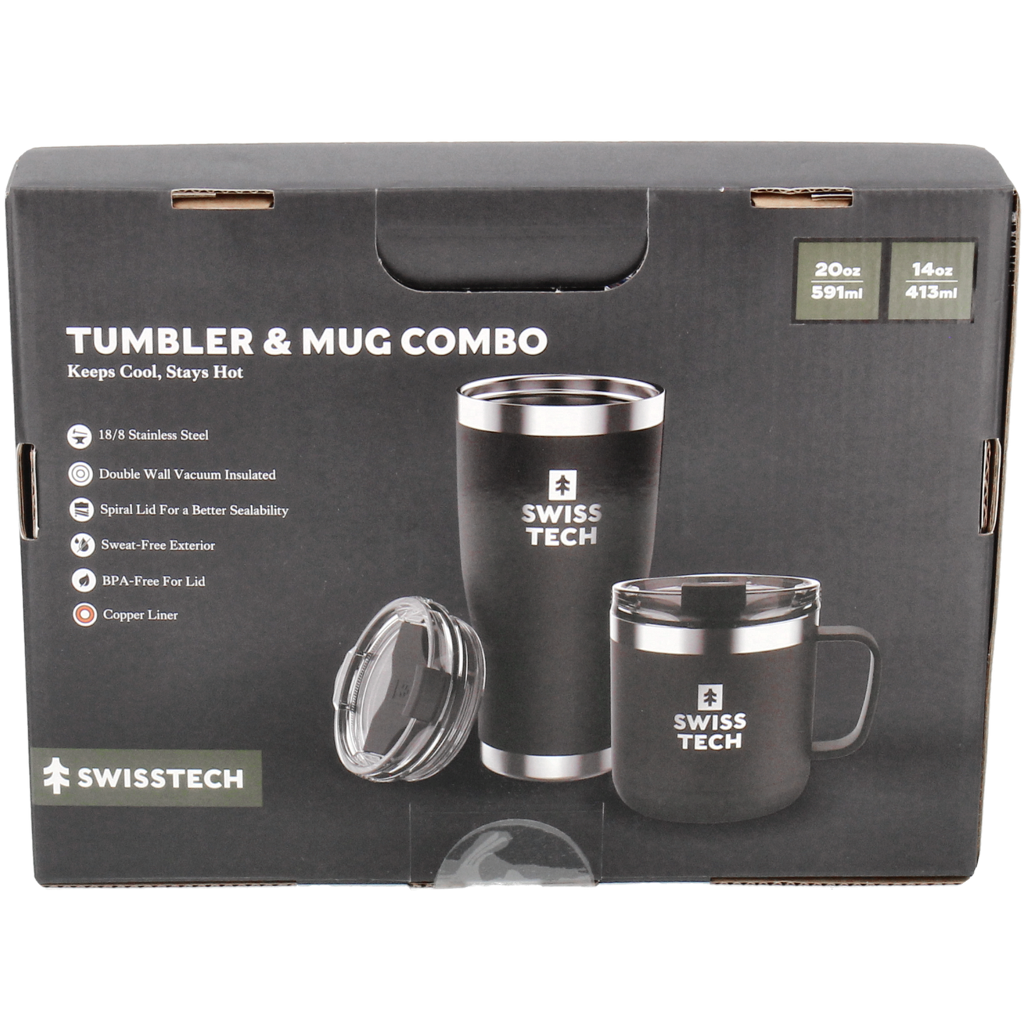 Termokop og termokrus - Sort