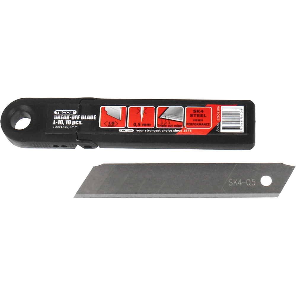 Knivblade bræk-af 18 mm 10 stk.