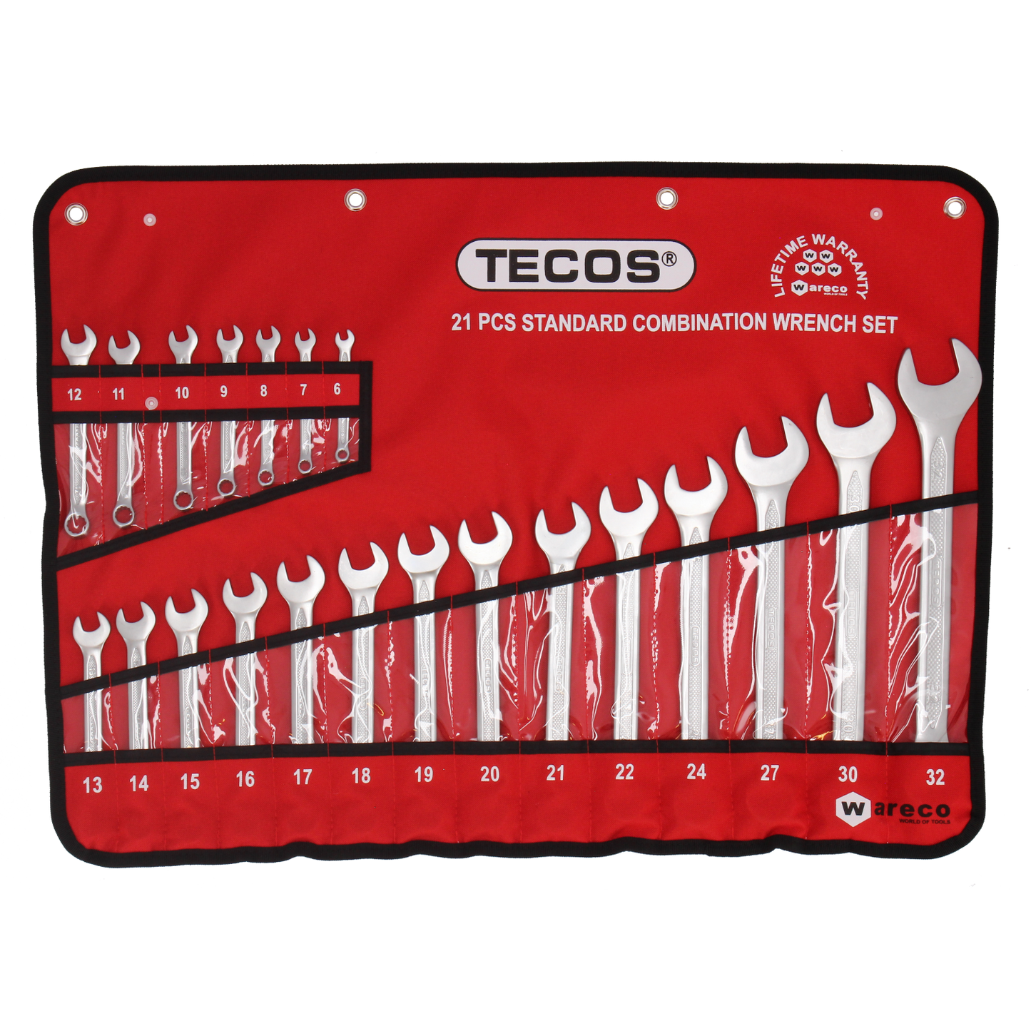 T-C/W632 Ringgaffelnøglesæt - 21 dele, i mm