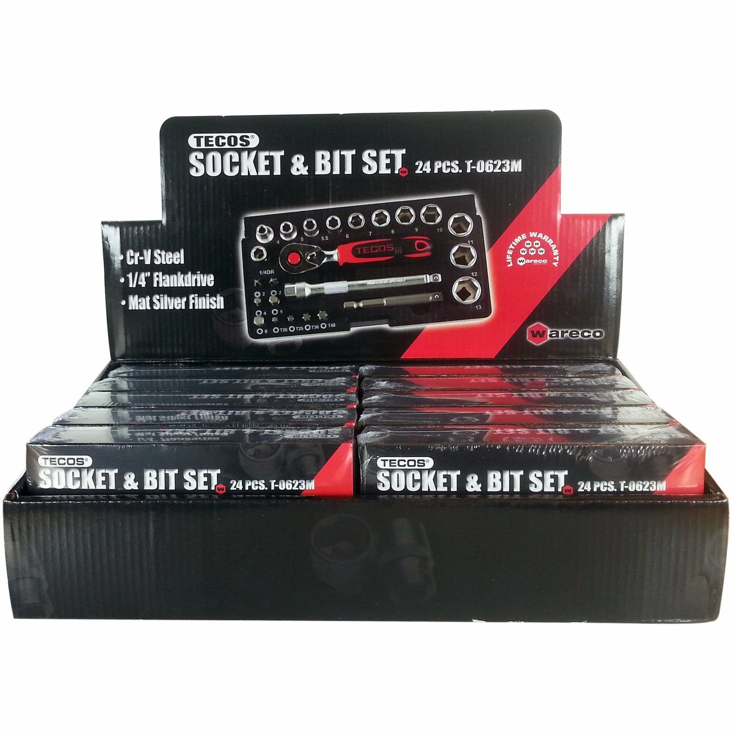 T-0623M Topnøglesæt, 1/4" - 24 dele, Finmekaniker