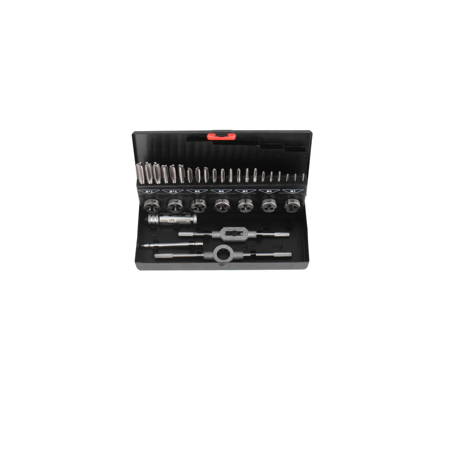 Tecos Gevindsæt M3-12 A3 HSS 32 dele DIN 352 Metal box