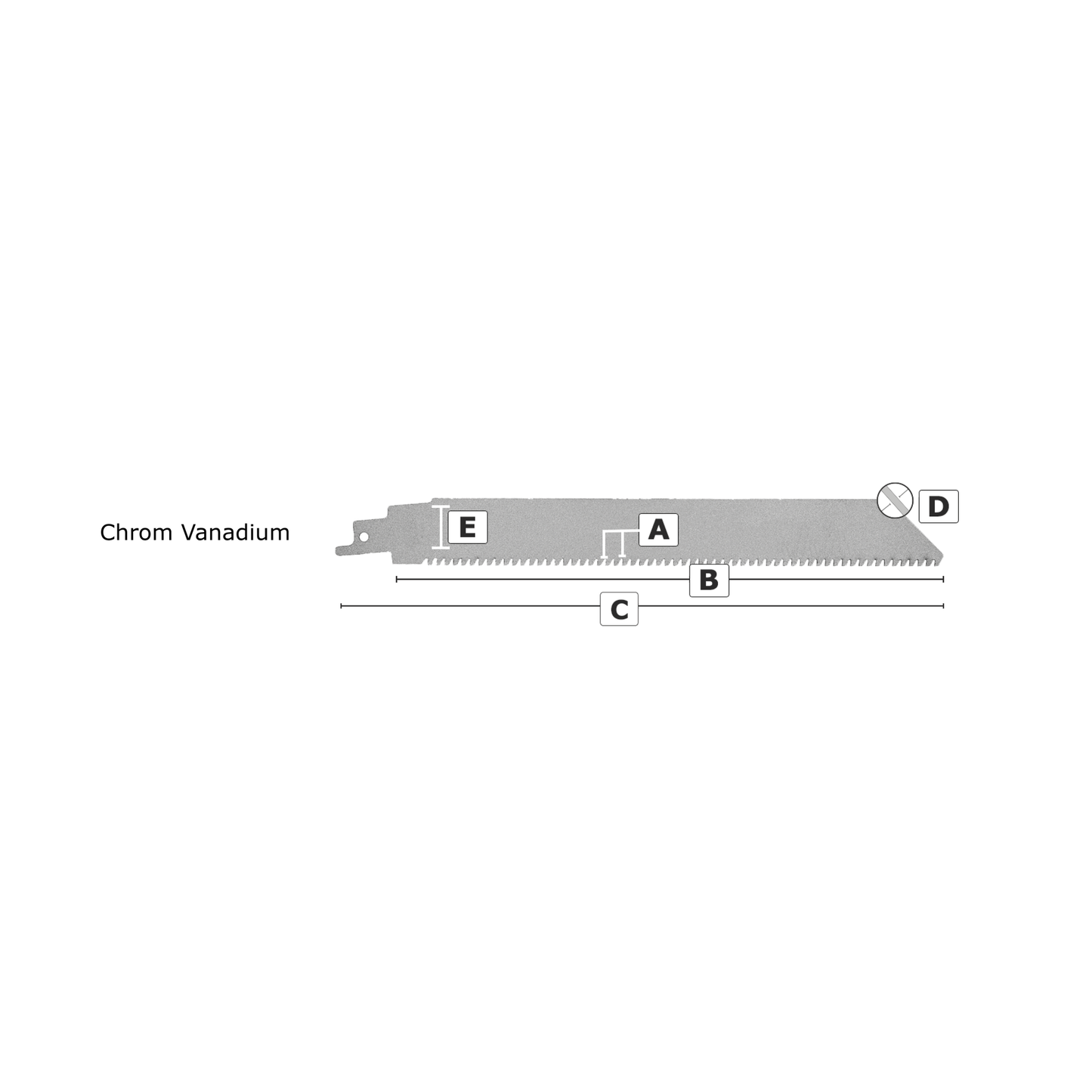 Bajonetsavklinge 4174, 230 mm HM 8 tpi