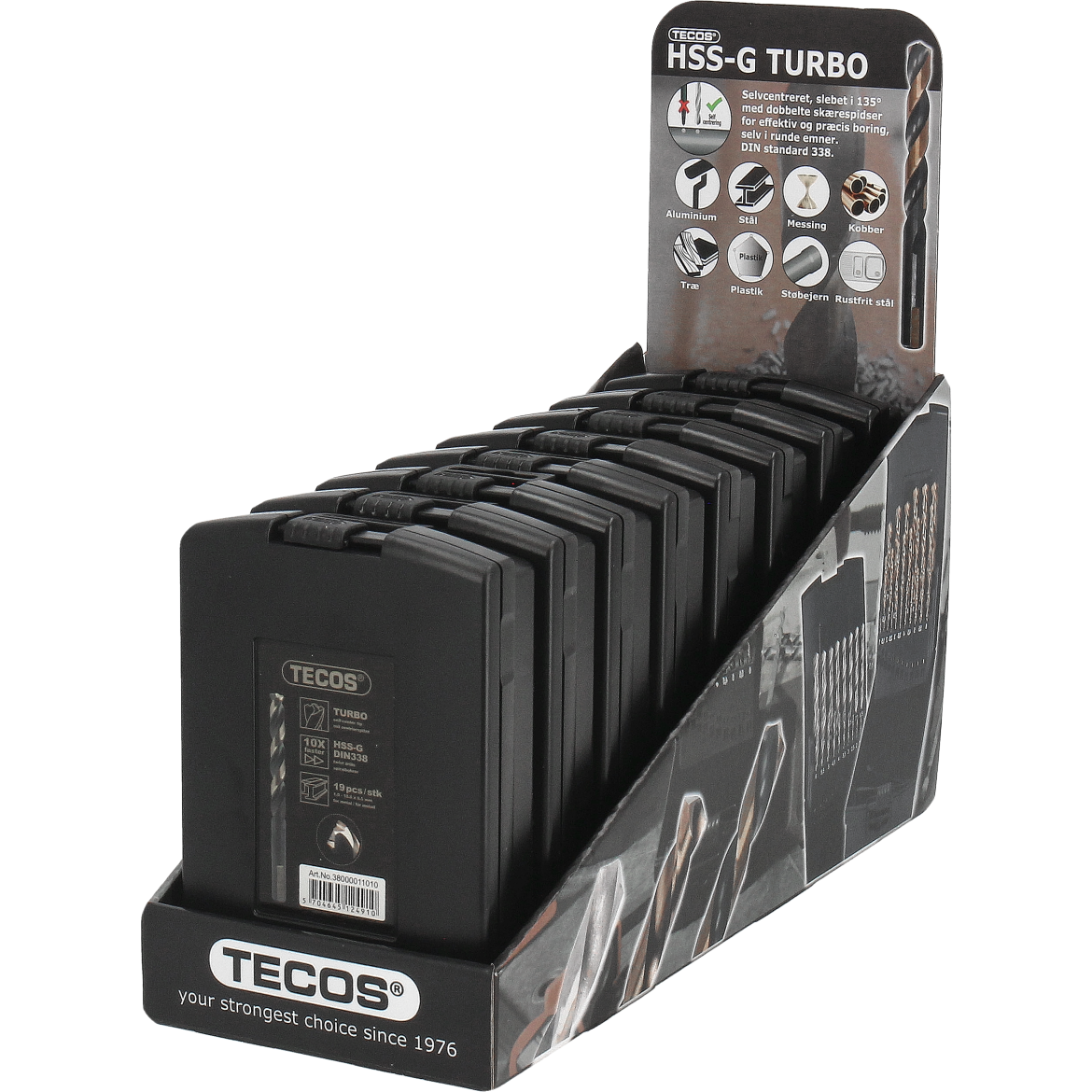 HSS Turbo-G metalborsæt, 19 dele