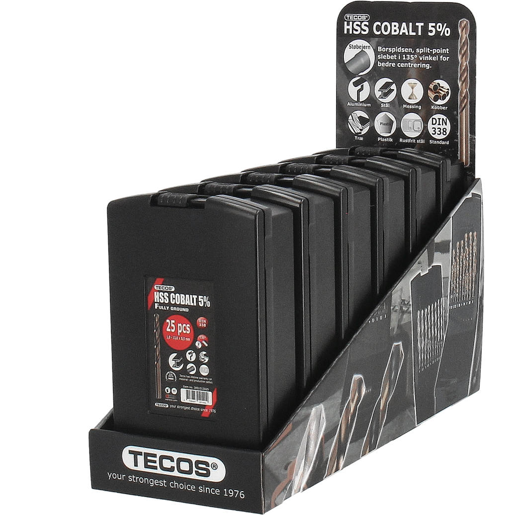 HSS Metalborsæt, Cobalt 5% - 25 dele