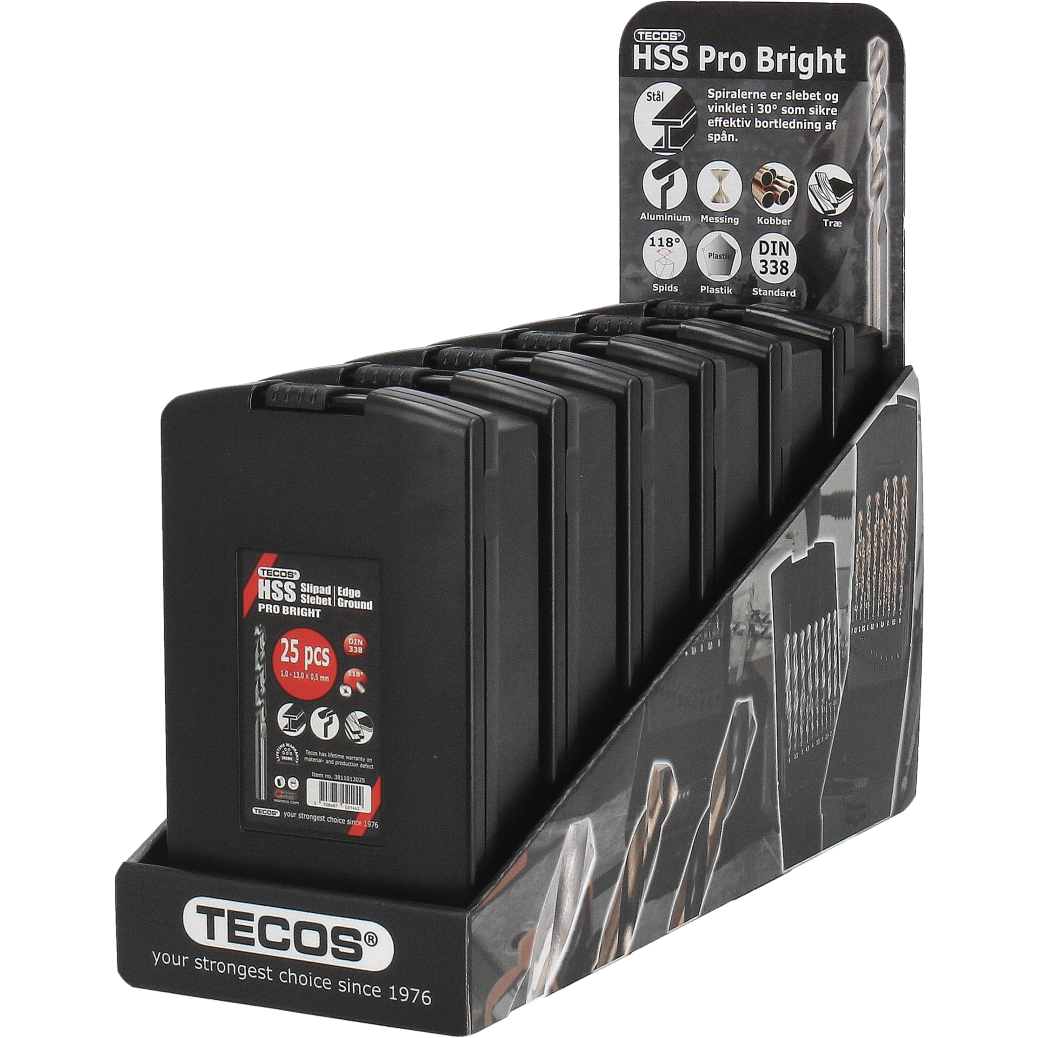 HSS Metalborsæt, Pro Bright - 25 dele: 1-13 mm