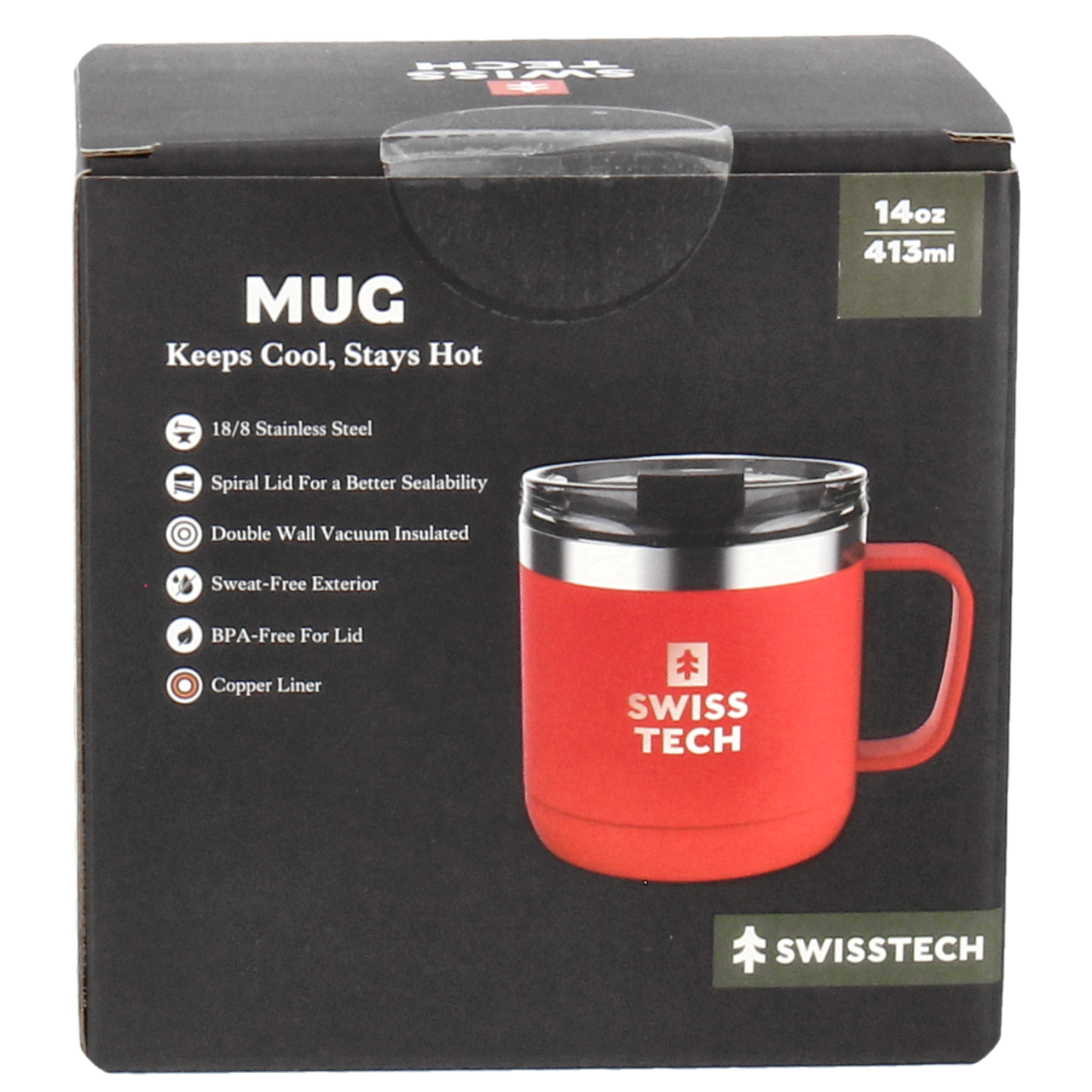 Termokop, 414 ml - Rød