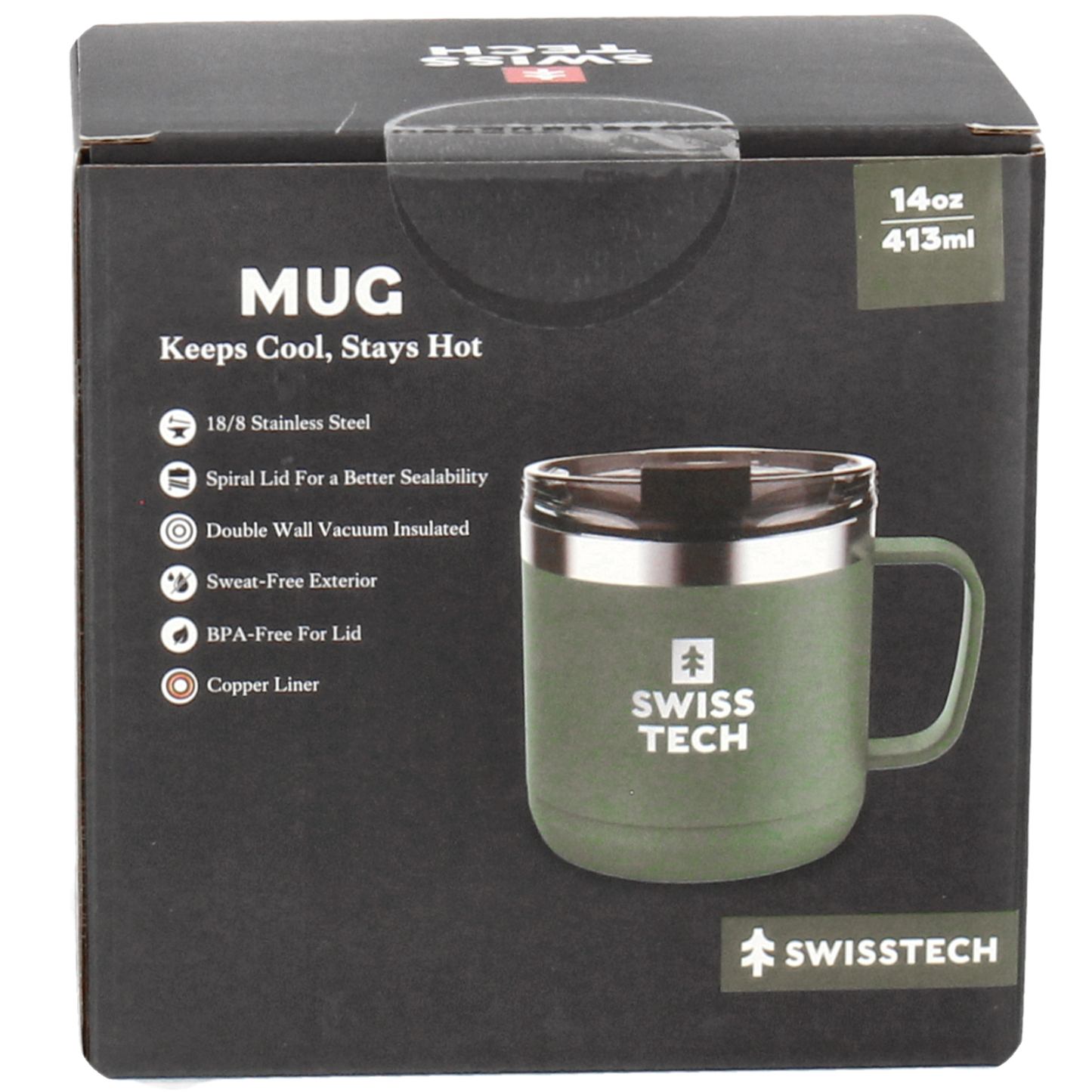 Termokop, 414 ml - Grøn