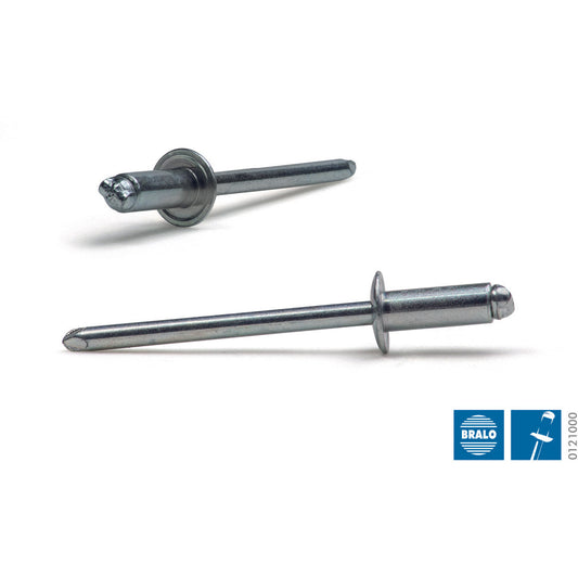 Blindnitte 3,2 x12mm Stål/Stål10stk.
