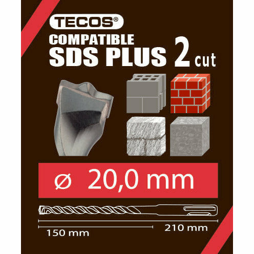 Hammerbor - SDS Plus, 20 × 210 mm, 2-Skær