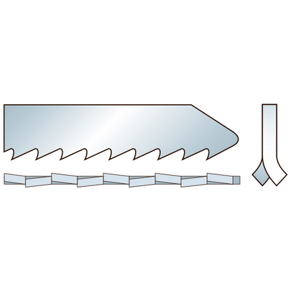 Bajonetsavklinge 4011, 5 stk. 150 mm CrV 6 tpi